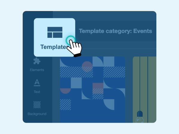 Select template or upload design for acrylic signs