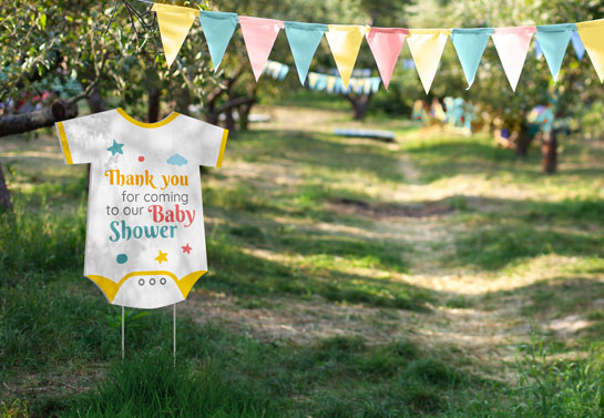 Baby shower outdoor store decorations