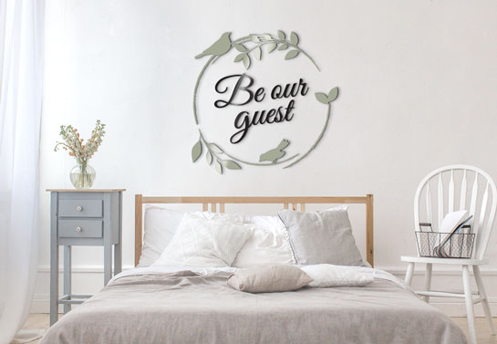 guest room home office decorating idea to make guest feel welcome