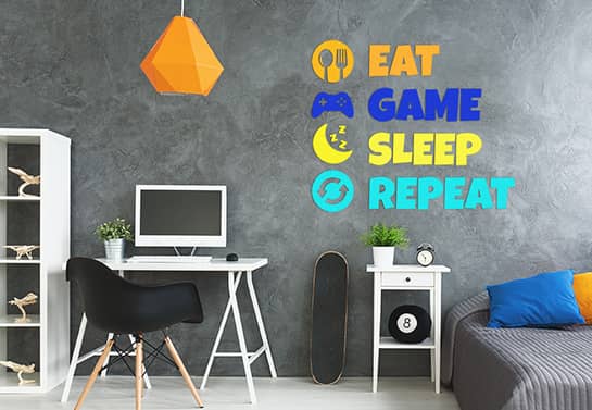 humorous wall decal for bedroom