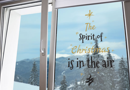 Christmas quote decal for decorating windows