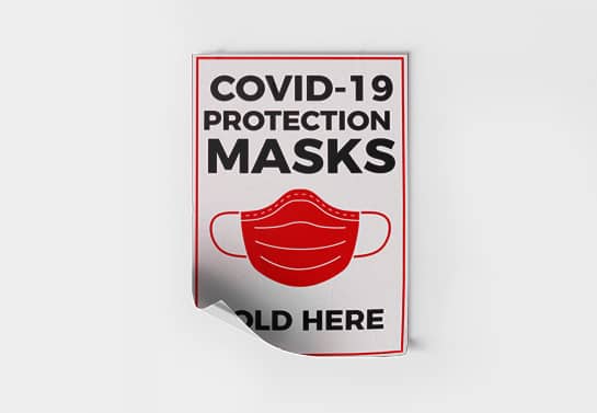 Covid-19 Protection Masks signage