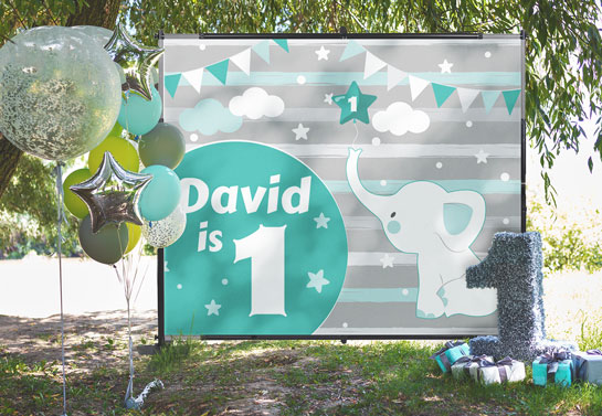 David is 1 outdoor party decoration idea