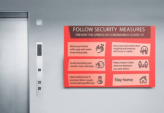 Follow Security Measures safety sign