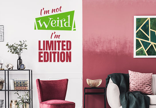 Limited edition weird wall sticker