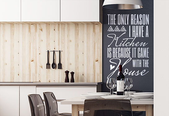funny wall decal for kitchen