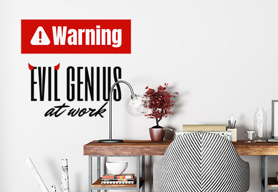 Funny Warning home office wall sticker