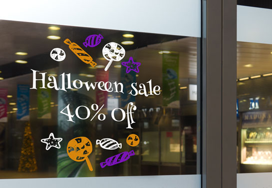 Halloween Sale shop window idea