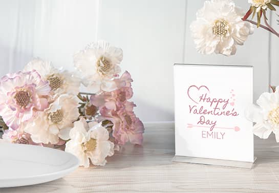 Happy Valentine's Day Emily valentine table decoration idea