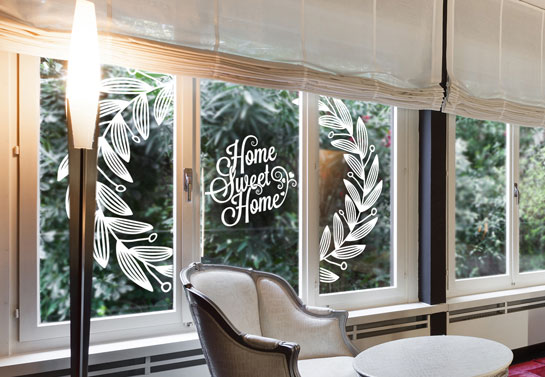 Home Sweet Home cute window decal