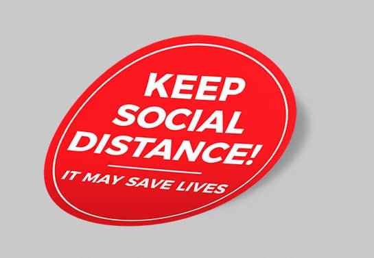 Keep Social Distance safety sign