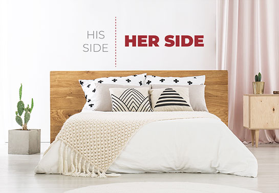 her side - his side funny wall sticker 