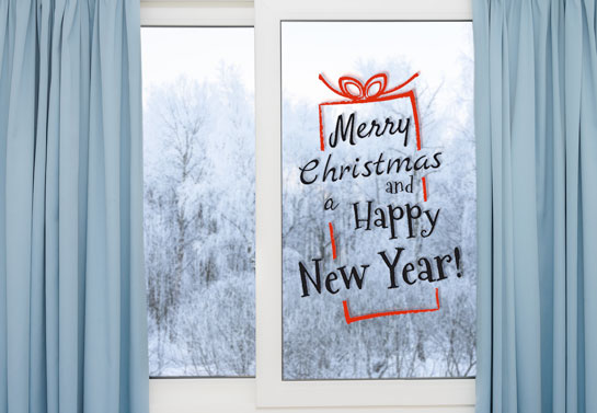 Merry Christmas window decal for decorating