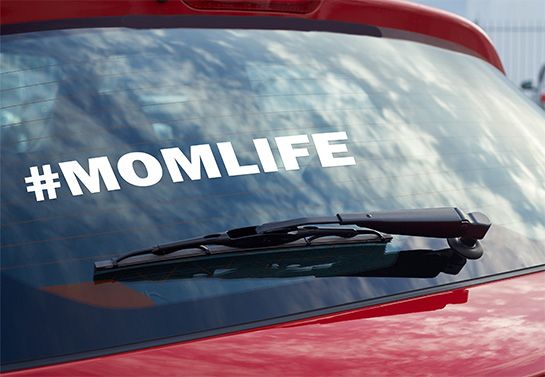 Momlife car window decal idea