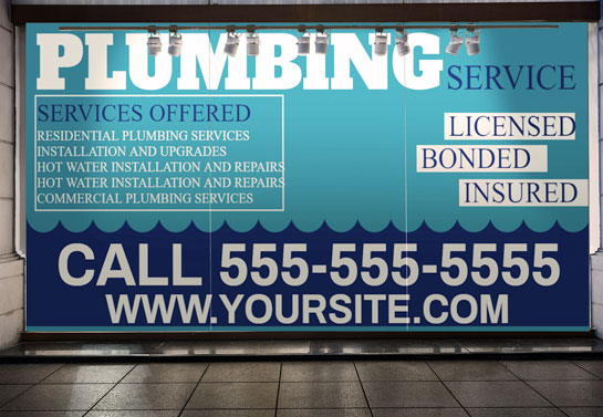 Plumbing large window graphic idea