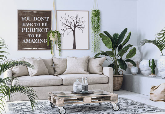 Quote living room wall decor idea