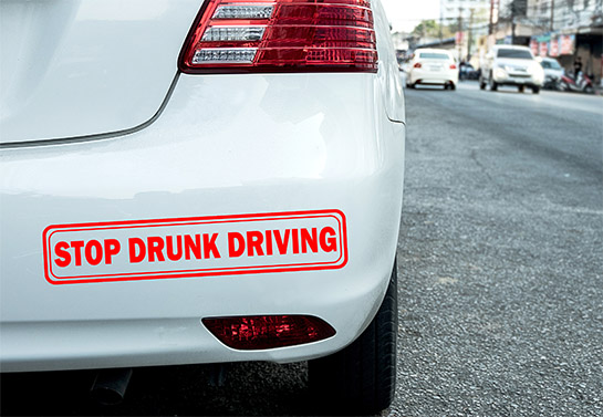 Stop Drunk Driving bumper sticker idea