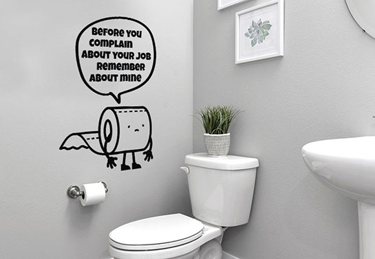 Toilet wall deals stickers