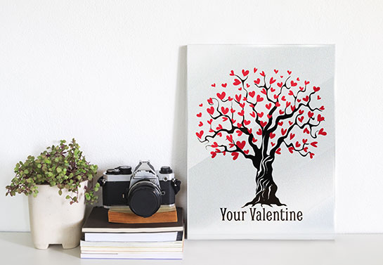 romantic decorating idea for Valentine's day with a tree image