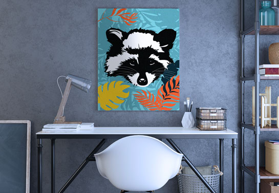 animal print canvas for embracing art in the home office