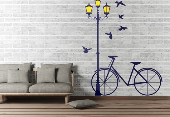 art print living room wall decor idea