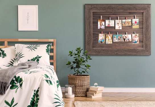 family photos easy wooden DIY decor project for bedroom