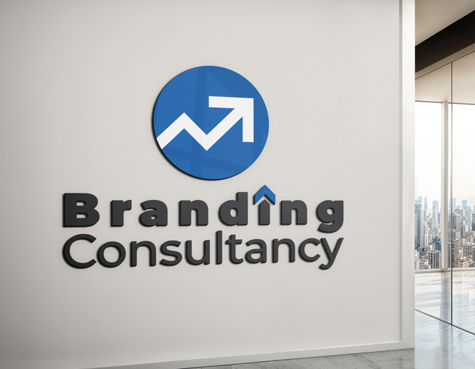 Branding Consultancy three dimensional acrylic letters showcasing the company's name and logo
