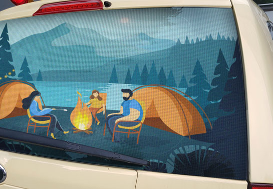 cool camping decal for back window