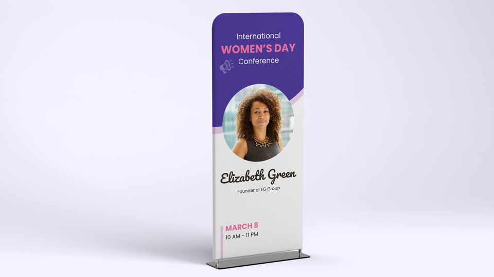 Custom Tension Fabric Stands Women's Day 2025