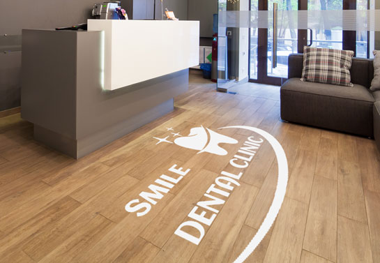dental clinic floor sticker