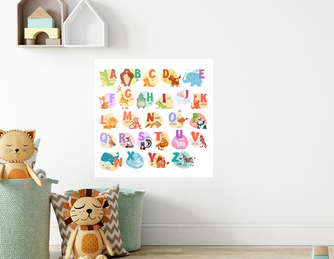 Alphabetic home wall decal for the nursery