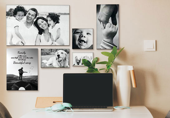 family portraits canvas prints for home office walls