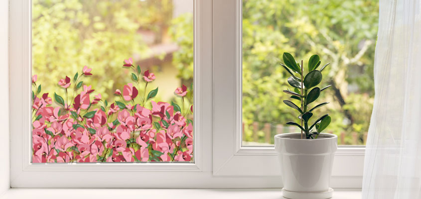 flower blossom decals for home window decorating