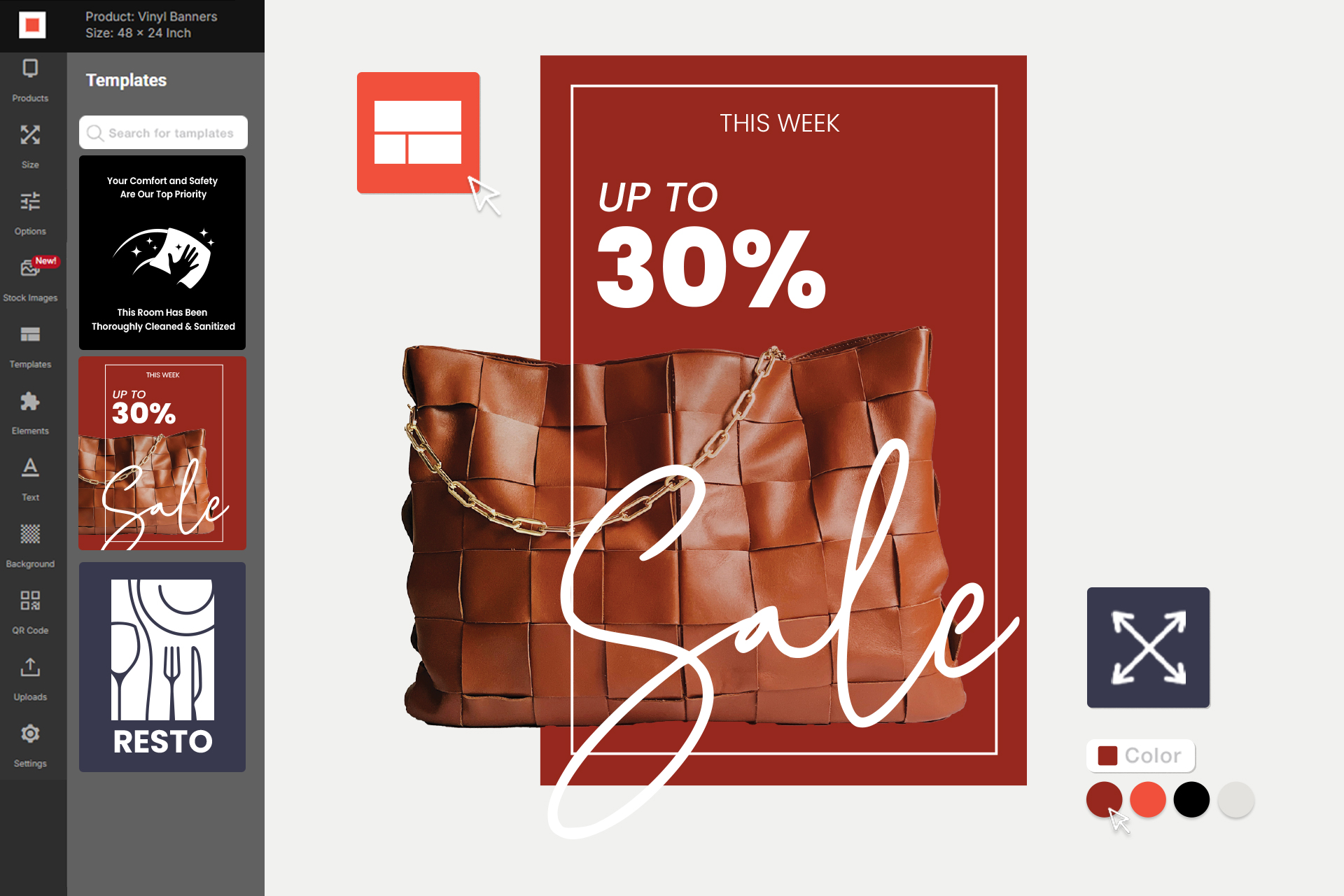Free design tool from sign maker online - Square Signs