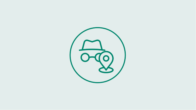 An icon of a guest user tracking their order with a location pin on the side.