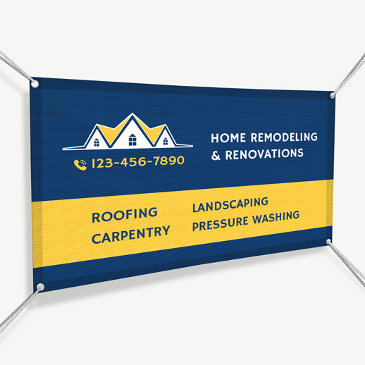 Personalized Weatherproof Banner With Eyelets - 100x30cm - Custom Phone Number/Email - Made In Germany