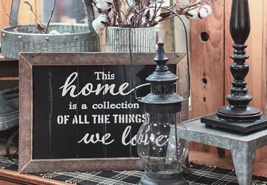 wood sign idea in black color with a home quote for decorating