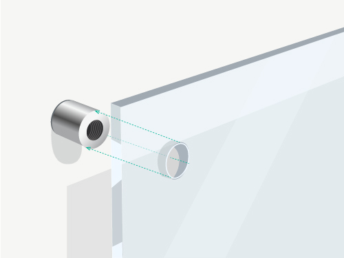 Align the drilled hole