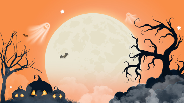 Orange halloween sky