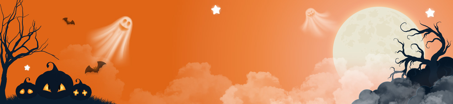 Orange halloween sky