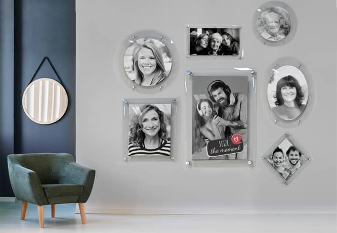 Black and white photos for a photo studio design