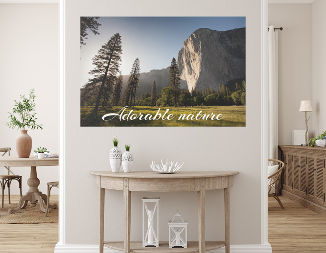 Photo home wall decal with a nature scene for the living room