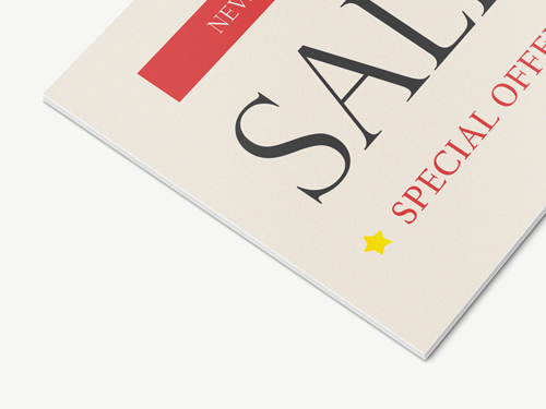 Promotional PVC sign reading Sale Special Offer in bold fonts.