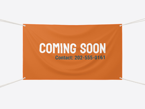Vibrant real estate sign notifying prospective clients of an upcoming listing
