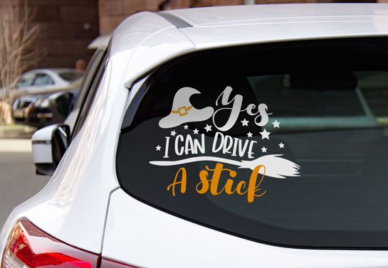 Yes, I can drive a stick cool rear window decor