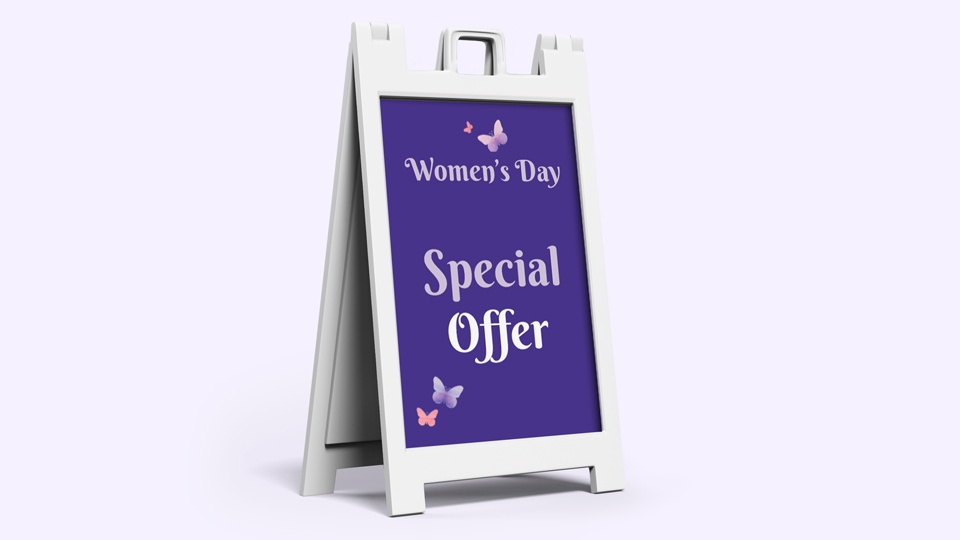 Sandwich Board Signs Women's Day 2025