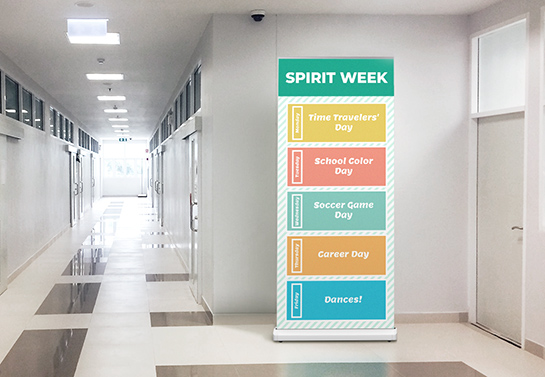 colorful school spirit sign idea