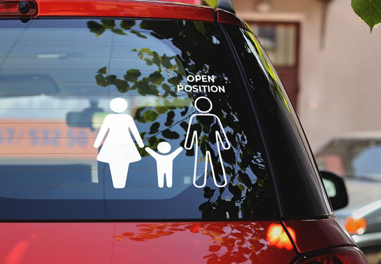 funny single mother car back window decal