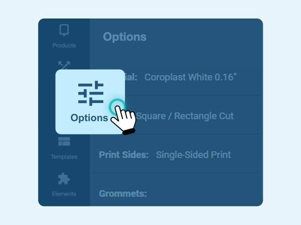 Design step 2 - Choose options for the real estate sign