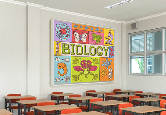 thematic classroom banner idea for biology class